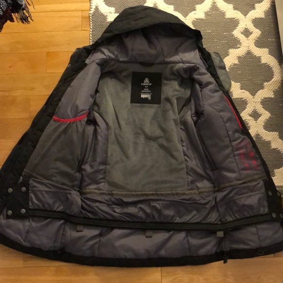 Firefly matte black waterproof snow/ski jacket - Picture 2 of 7